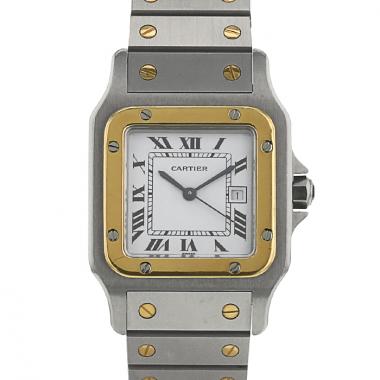 Orologio Cartier Santos Galbée in oro e acciaio