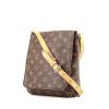 Bolso para llevar al hombro Louis Vuitton Musette en lona Monogram marrón y cuero natural - 00pp thumbnail