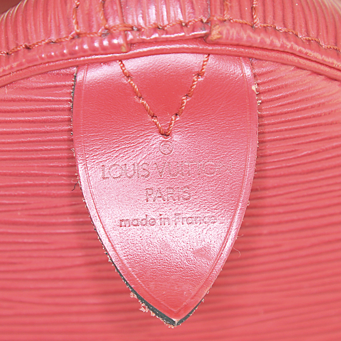 Louis Vuitton Keepall 45 travel bag in red epi leather - Detail D3
