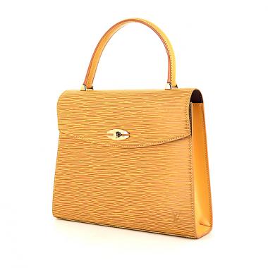 Sac à main Louis Vuitton Malesherbes en cuir épi jaune