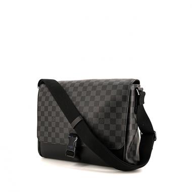 Sac bandoulière Louis Vuitton Skyline en toile damier noire et cuir noir