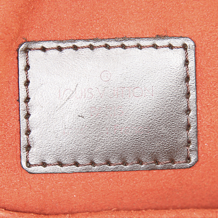 Louis Vuitton Ipanema shoulder bag in brown damier canvas and brown leather - Detail D3