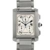 Cartier Tank Française Chrono watch in stainless steel Ref:  2303 - 00pp thumbnail