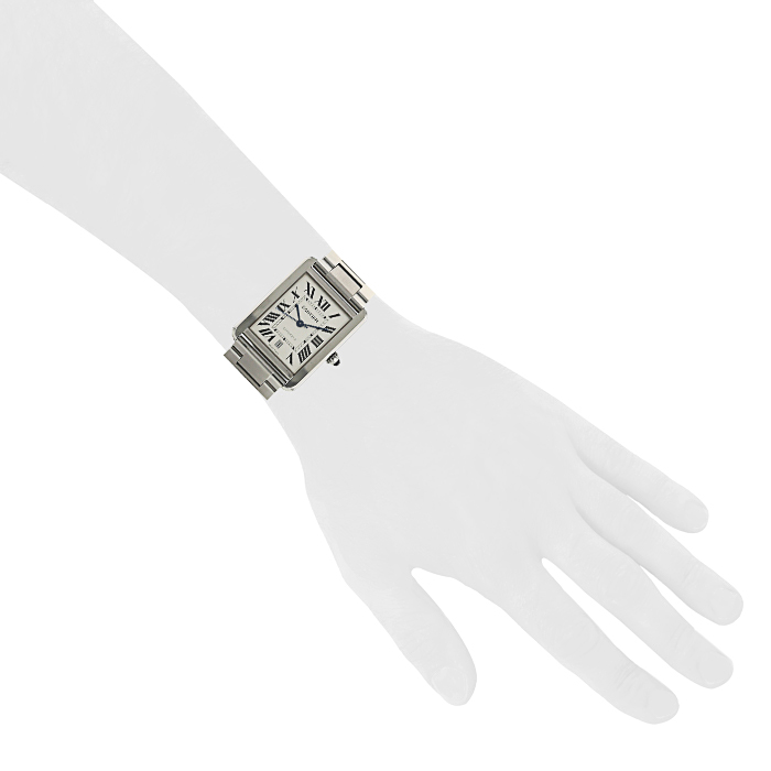 Reloj Cartier Tank Solo  grande de acero Ref :  3800 Circa  2010 - Detail D1