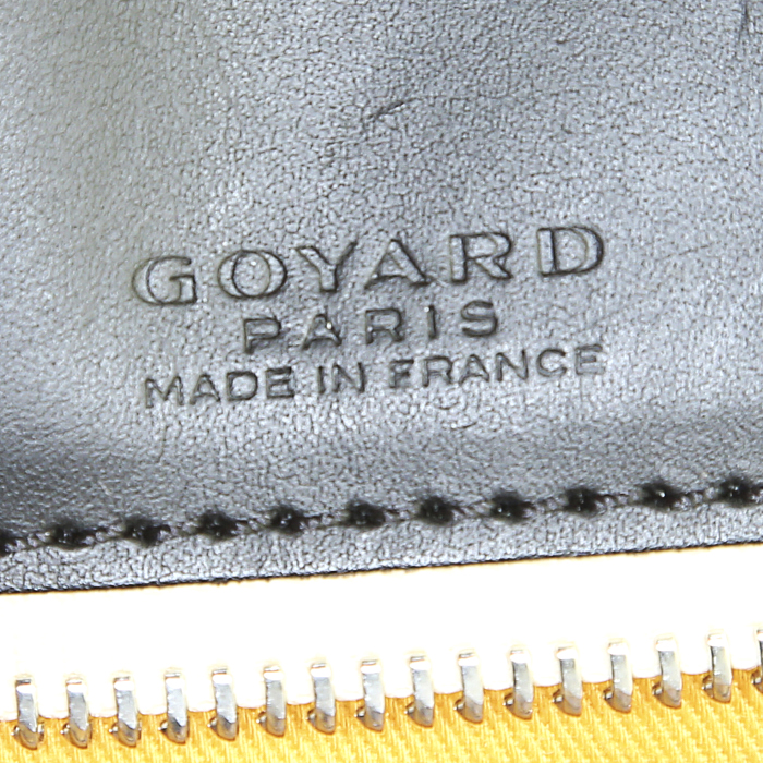 Porta-documentos Goyard en lona Monogram revestida negra y cuero negro - Detail D4