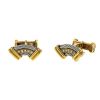 Coppia di gemelli Fred Force 10 in oro giallo,  acciaio e diamanti - 00pp thumbnail