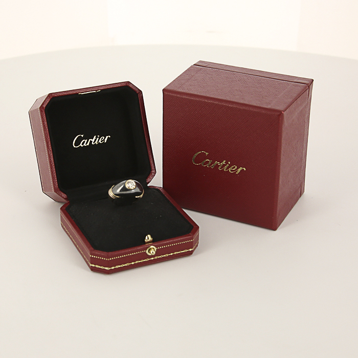 Cartier ring in 3 golds,  diamond and silver - Detail D2