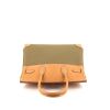 Hermes Birkin 30 cm handbag in natural leather and khaki canvas - 360 Back thumbnail