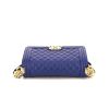 Chanel Boy handbag in blue leather - 360 Front thumbnail