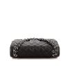 Bolso de mano Chanel Timeless jumbo en cuero granulado negro - 360 Front thumbnail