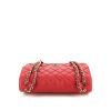 Chanel Timeless jumbo handbag in red quilted grained leather - 360 Front thumbnail