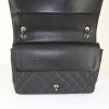 Chanel Timeless Maxi Jumbo handbag in black quilted grained leather - Detail D5 thumbnail