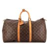 Louis Vuitton Keepall 50 cm travel bag in brown monogram canvas and natural leather - 360 thumbnail