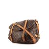 Bolso bandolera Louis Vuitton Saumur talla XL en lona Monogram revestida marrón y cuero natural - 00pp thumbnail