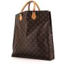 Shopping bag Louis Vuitton Louis Vuitton Sac Plat in tela monogram cerata marrone e pelle naturale - 00pp thumbnail