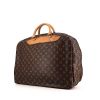 Bolsa de viaje Louis Vuitton Alize en lona Monogram marrón y cuero natural - 00pp thumbnail