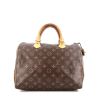 Louis Vuitton Speedy handbag in brown monogram canvas and natural leather - 360 thumbnail