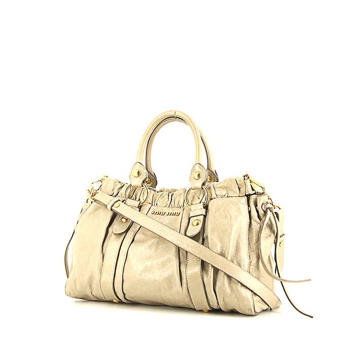 Miu Miu handbag in beige leather - 00pp