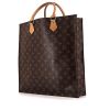 Louis Vuitton Louis Vuitton Sac Plat shopping bag in brown monogram canvas and natural leather - 00pp thumbnail