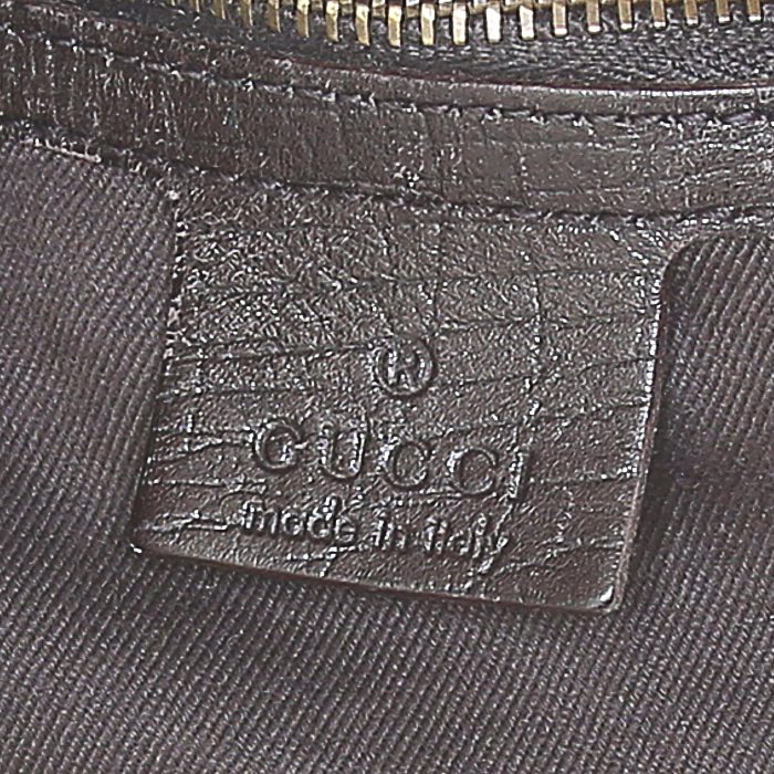 Bolso Cabás Gucci en lona Monogram beige y cuero marrón - Detail D3