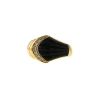 Vintage 1970's ring in yellow gold,  onyx and diamonds - 00pp thumbnail