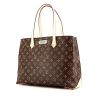 Bolso de mano Louis Vuitton Wilshire modelo mediano en lona Monogram marrón y cuero natural - 00pp thumbnail