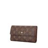 Portafogli Louis Vuitton Sarah in tela monogram marrone e pelle marrone - 00pp thumbnail