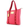 Shopping bag Louis Vuitton Antigua modello grande in tela rossa e rosa fucsia - 00pp thumbnail