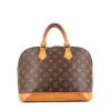 Louis Vuitton Alma medium model handbag in monogram canvas and natural leather - 360 thumbnail