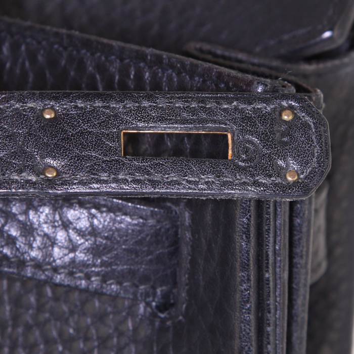 Borsa Hermes Birkin 40 cm in pelle Ardenne nera - Detail D4