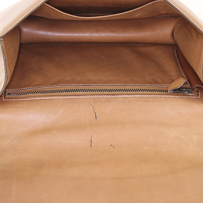 Sac à main Hermes Constance 24 cm en cuir box gold - Detail D3