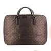Bolsa de viaje Gucci en lona Monogram marrón y cuero esmaltado marrón - 360 thumbnail