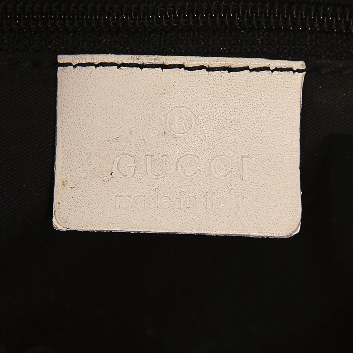 Gucci Bardot handbag in white leather - Detail D3