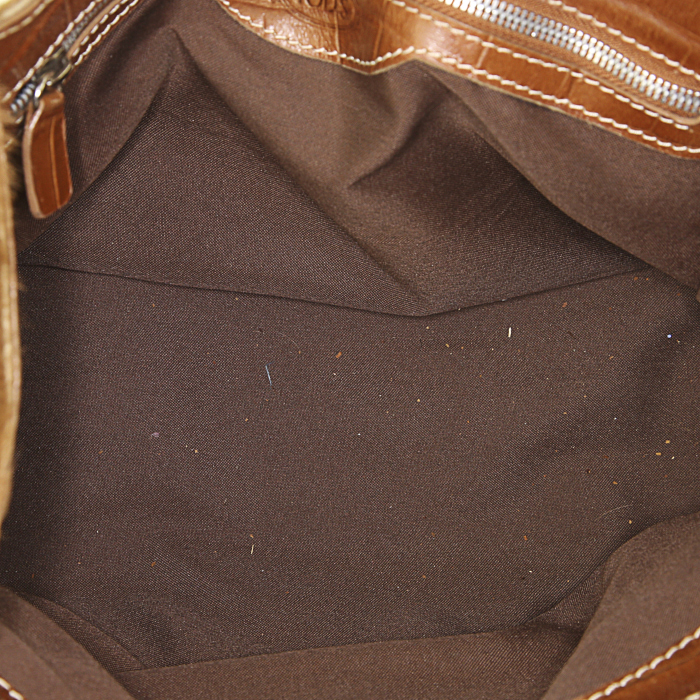 Borsa Tod's in puledro marrone e pelle marrone - Detail D2