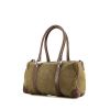 Gucci handbag in khaki canvas and brown leather - 00pp thumbnail