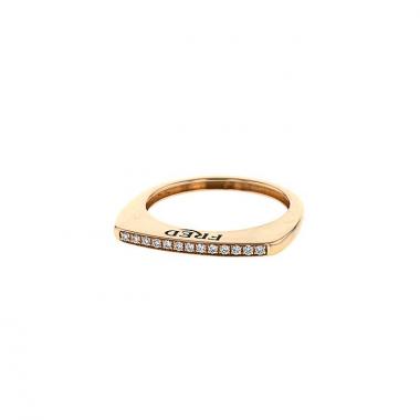 Anello Fred Success Skinny in oro rosa e diamanti