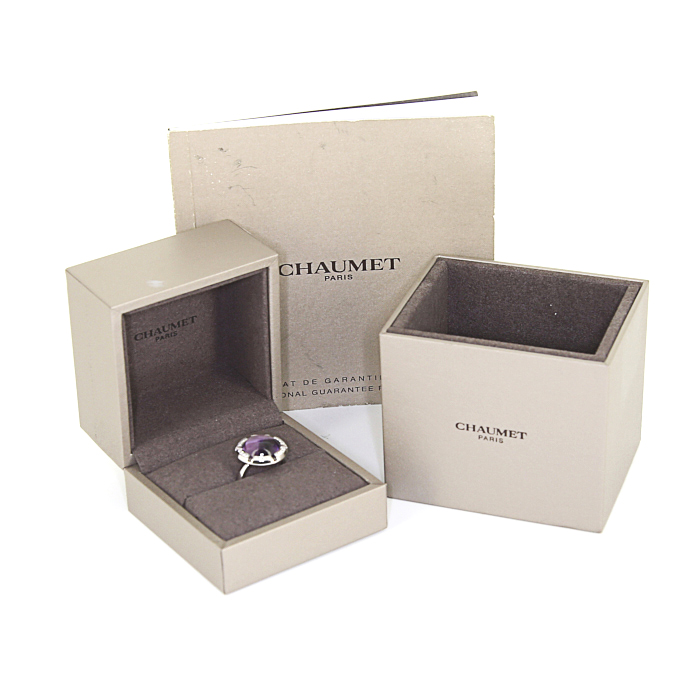 Chaumet Class One Croisière large model ring in white gold, amethyst and diamonds - Detail D2