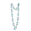 Vhernier Pop long necklace in pink gold and turquoise - 360 thumbnail
