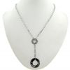 Dinh Van Cible necklace in white gold and diamonds - 360 thumbnail