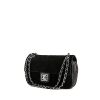 Chanel Choco bar handbag in black suede and black leather - 00pp thumbnail