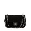 Chanel Choco bar handbag in black suede and black leather - 360 thumbnail