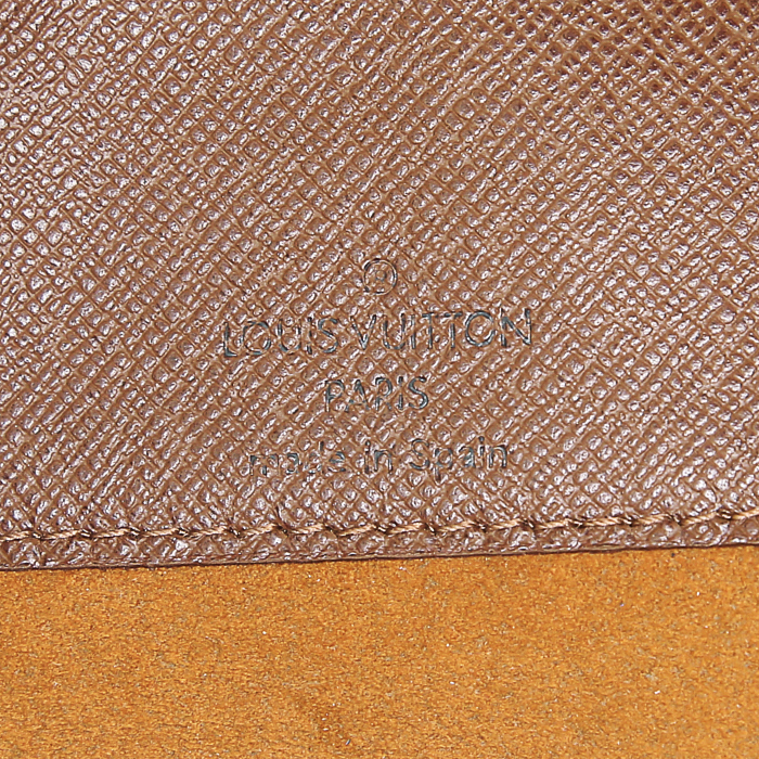 Bolso bandolera Louis Vuitton en lona Monogram marrón y cuero natural - Detail D3