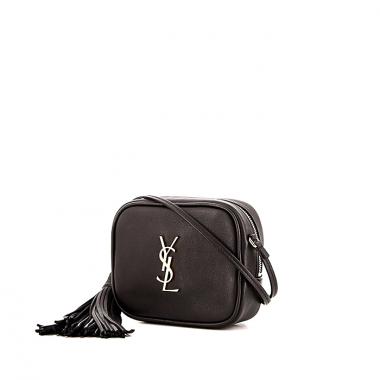 Bolso bandolera Saint Laurent Blogger en cuero negro