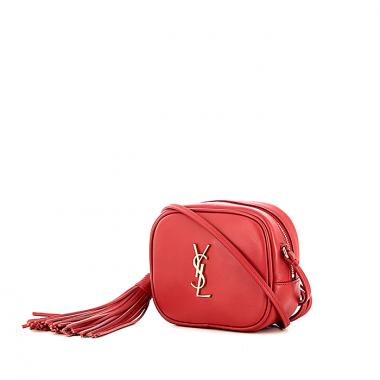 Borsa a tracolla Saint Laurent Blogger in pelle rossa