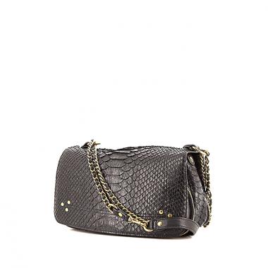 Borsa Jerome Dreyfuss Bobi in pitone nero