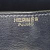 Bolso de mano Hermes Monaco en lona beige y cuero box azul - Detail D3 thumbnail