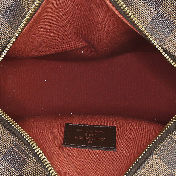 Louis Vuitton Olav shoulder bag in brown damier canvas and brown - Detail D2