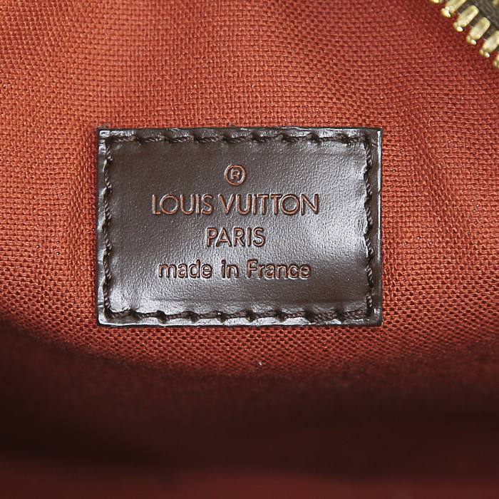 Louis Vuitton Olav shoulder bag in brown damier canvas and brown - Detail D3