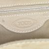 Tod's bag worn on the shoulder or carried in the hand in beige suede and beige leather - Detail D3 thumbnail