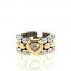 Flexible Chopard Happy Diamonds ring in yellow gold,  stainless steel and diamond - 360 thumbnail